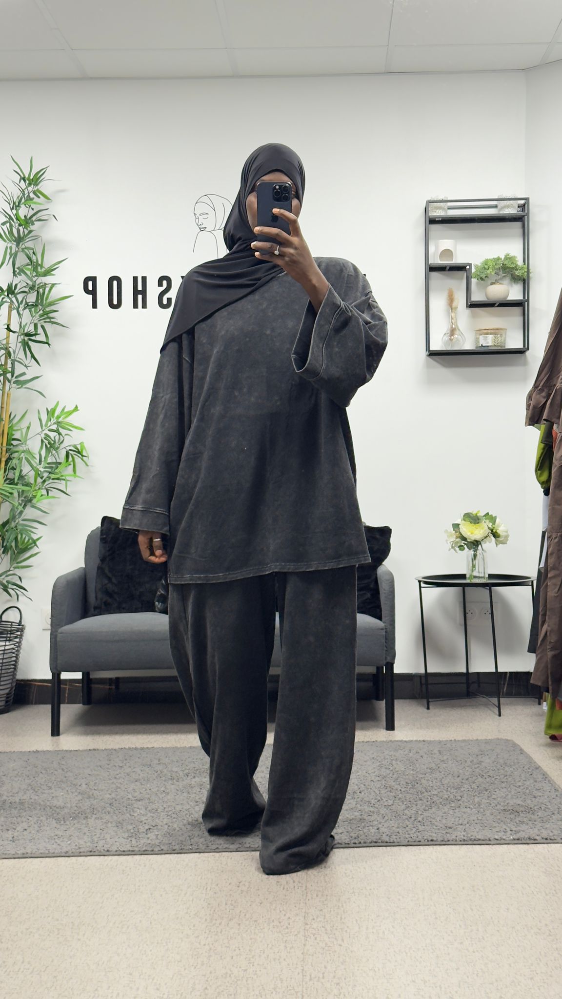 Ensemble pantalón délavé