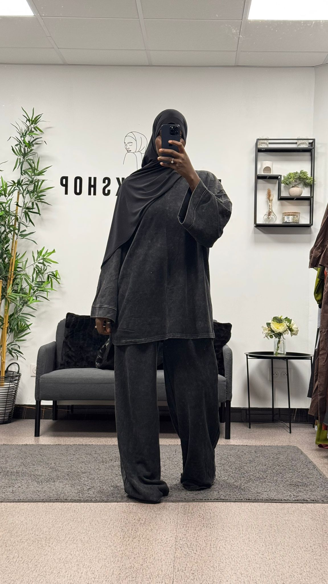 Ensemble pantalón délavé